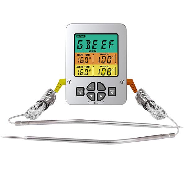 Dual Temp Grill & Meat Digital Thermometer With Automatic Alarm Beeper
