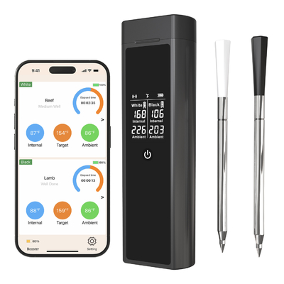 Good price Dual Probe Wireless BBQ Thermometer with Ultra-long Distance Digital Cooking Thermometer for Kitchen Oven Meat Turkey Beef online