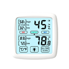 Gray Lcd Indoor Thermometer Temperature And Humidity Monitor With Hygrometer Digital