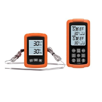 quality Bbq Wireless Meat Thermometer With Low Temp Alarm Monitoring For Oven Grill factory