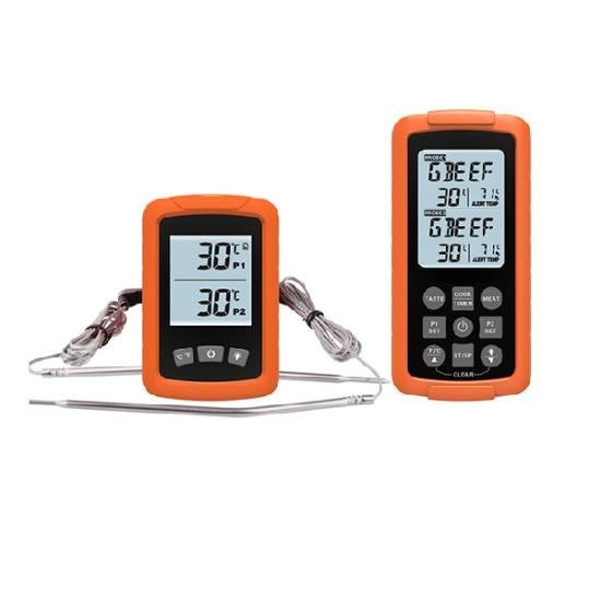 Bbq Wireless Meat Thermometer With Low Temp Alarm Monitoring For Oven Grill