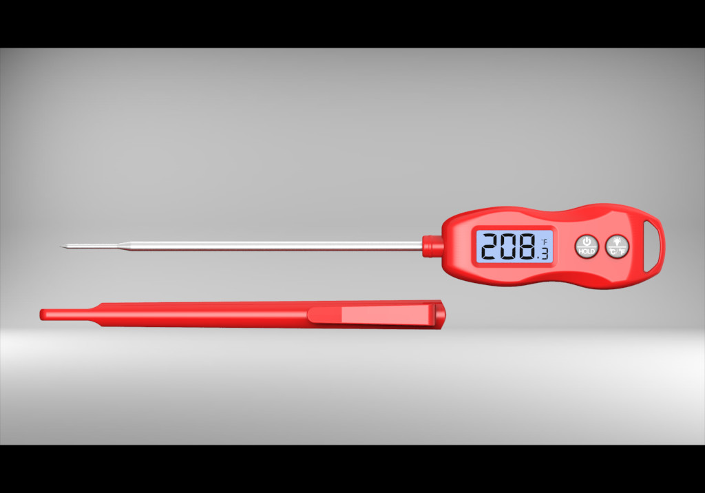 Heat Proof Waterproof Meat Thermometer With Probe Hamburger Running