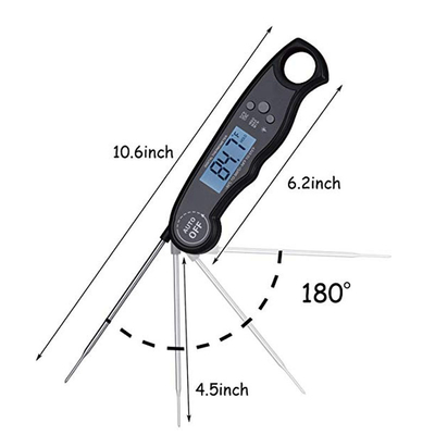Large LCD Display Digital Cooking Thermometer IP66 Waterproof For Indoor Outdoor Cooking