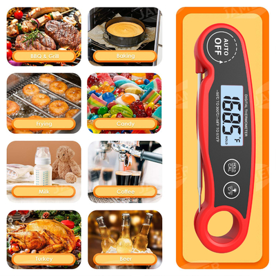 Digital Instant Read Meat Thermometer Waterproof Ultra Fast With Backlight Calibration